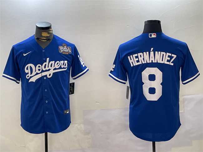 Men%27s Los Angeles Dodgers #8 Enrique Hernandez Royal 2024 World Series Cool Base Stitched Baseball Jersey->los angeles dodgers->MLB Jersey